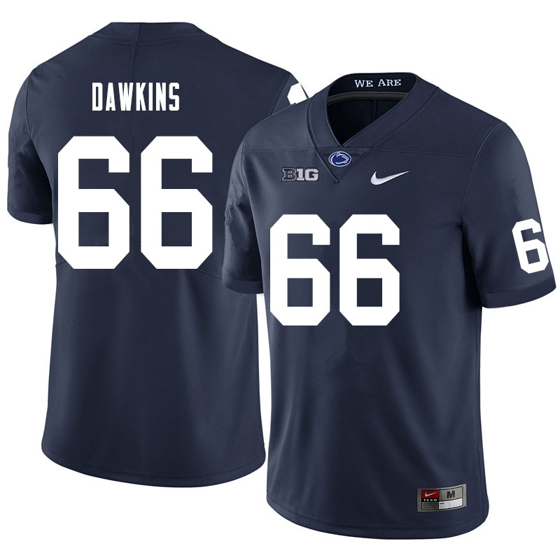 NCAA Nike Men's Penn State Nittany Lions Nick Dawkins #66 College Football Authentic Navy Stitched Jersey JCT4798AR